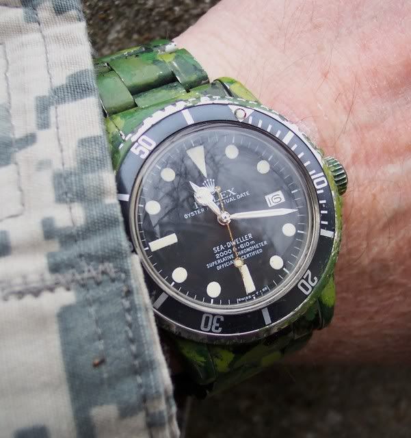 qui peut customiser ? RolexsSDbraceletpeintcamouflage