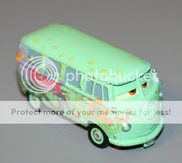 Disney Pixar Cars Movie Radiator Springs Fillmore VW Bus Thailand Mattel Loose