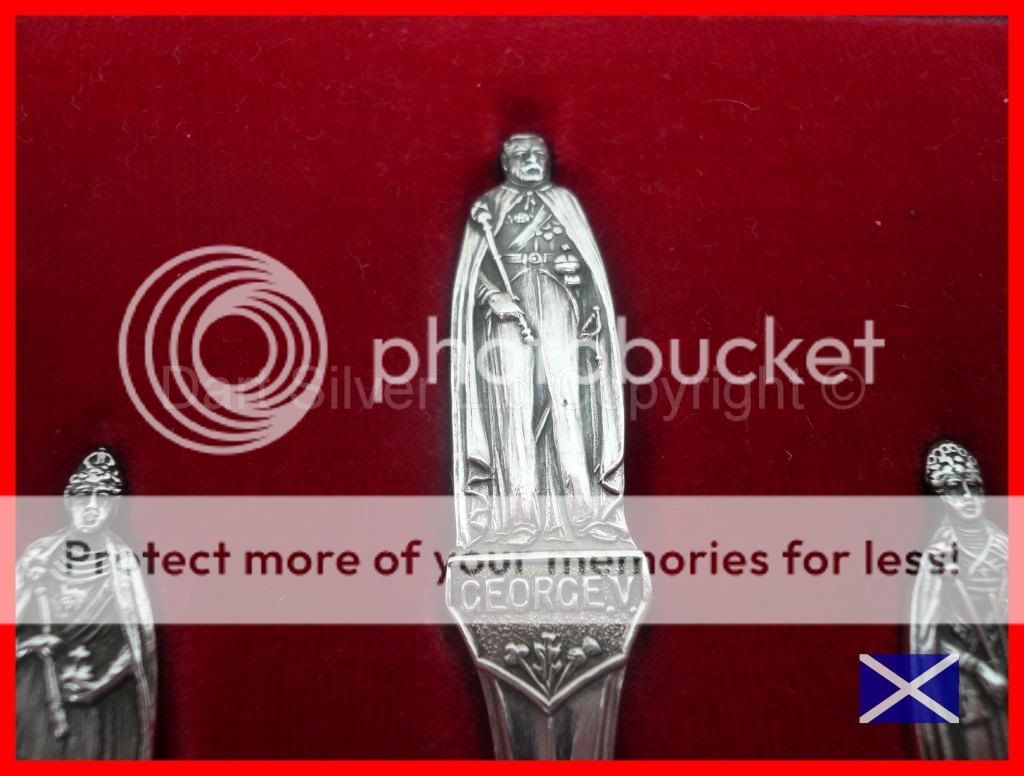 Immaculate Cased 1937 Silver Monarchs of Century Spoons  