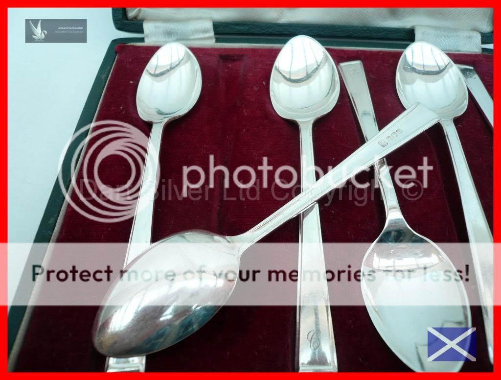 Cased Set of Sterling Silver Teaspoons~Hallmarked Sheffield 1946 