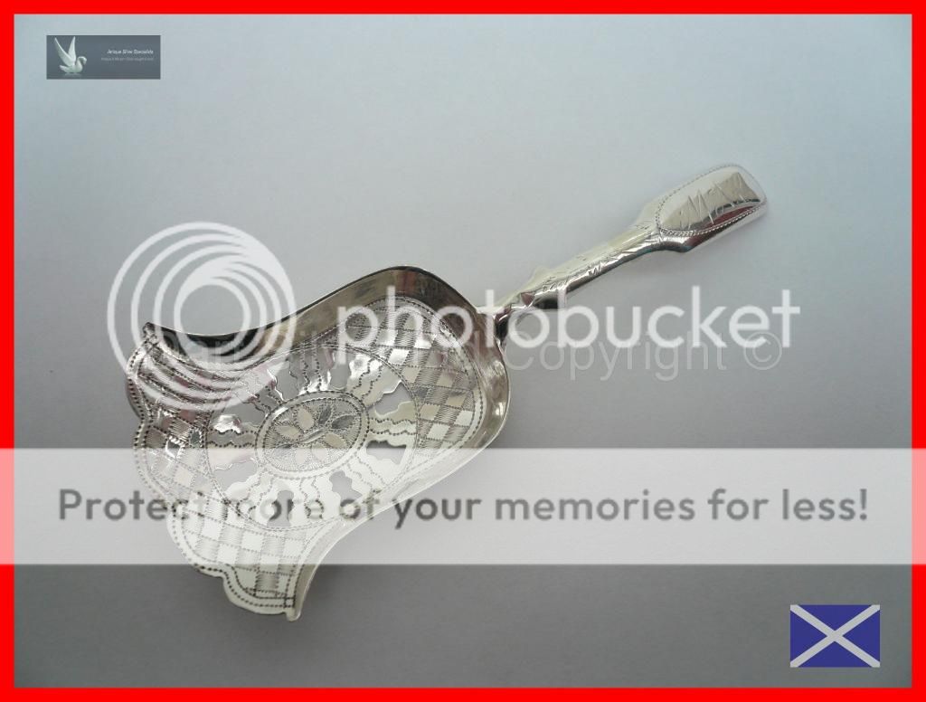   Bright Cut Tea Caddy Spoon~Hallmarked Birmingham1814~ J Taylor