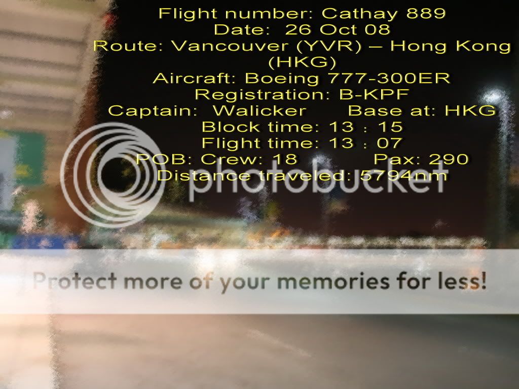 [Flight Report]Oct 26, 2008 Cathay 889 YVR-HKG Flightinfo_CX889_77a
