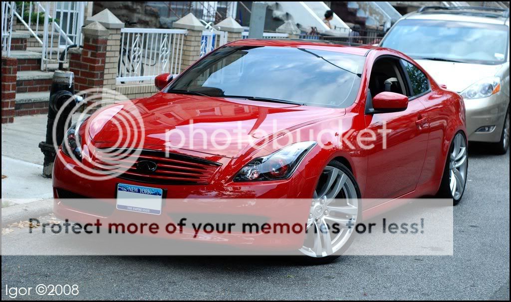 Vibrant Red G37 - w/ modded headlights and painted grille - MyG37