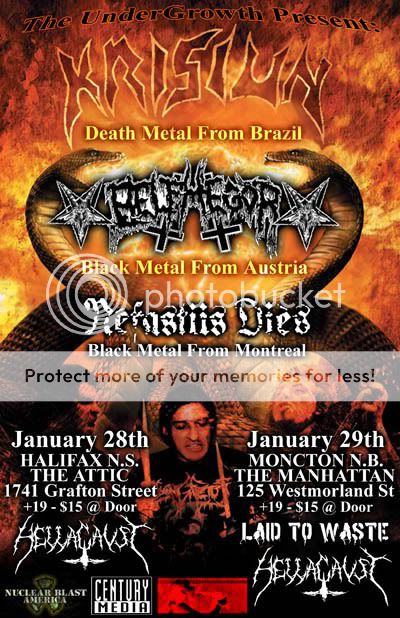 Krisiun and Belphegor coming to the maritimes! 07-01-28th29th