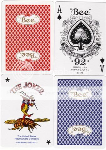 BEE Premium Casino White Bordered Playing Card Decks  