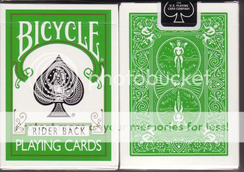   Ohio Made Bicycle 808 GREEN Rider Back Playing Cards, Decks  