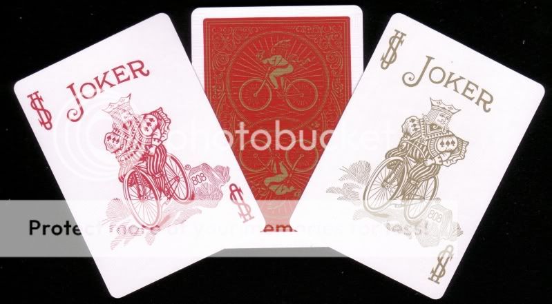 New Bicycle CUPID GOLD TRIM Playing Cards Red & Blue  