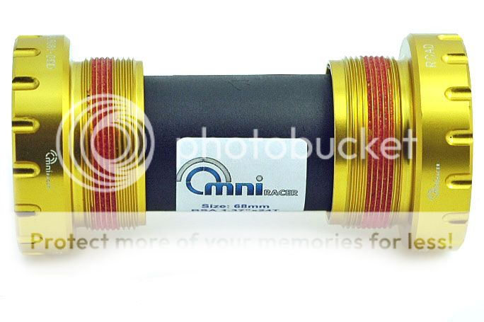 OMNI Racer Worlds Lightest Titanium CERAMIC Bottom Bracket GOLD 