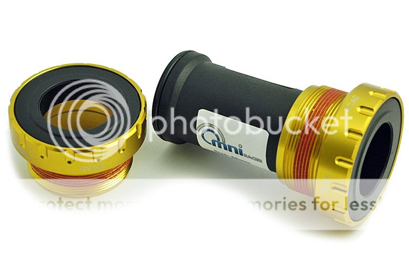 OMNI Racer Worlds Lightest Titanium CERAMIC Bottom Bracket GOLD 