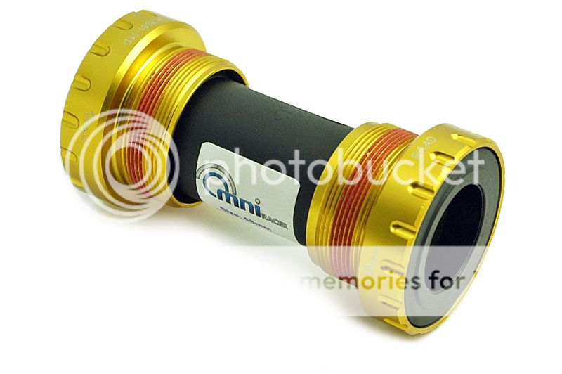 OMNI Racer Worlds Lightest Titanium CERAMIC Bottom Bracket GOLD 