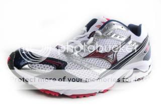 Mizuno Mens Running Shoes WAVE NEXUS 4 White / Chinese Red / Dress 