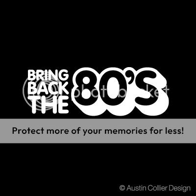 bring back the 80 s white vinyl decal