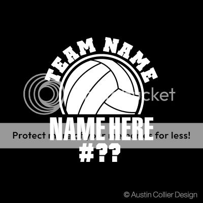 PERSONALIZED VOLLEYBALL Vinyl Decal Car Sticker  