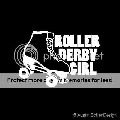 ROLLER DERBY GIRL Vinyl Decal Car Truck Window Sticker  