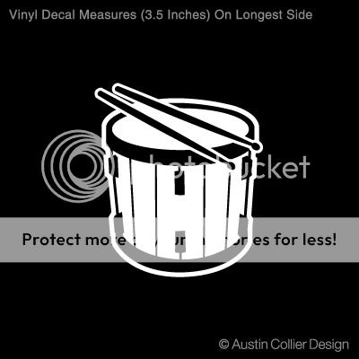  3 5" Marching Snare Vinyl Decal Car Sticker Band