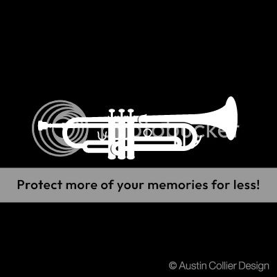 Trumpet   White Vinyl Decal