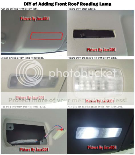 DIY - Extra Reading Lamp At Front Roof Seat FrontRoofLamp