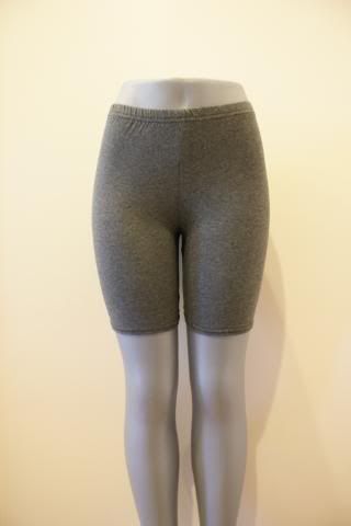 Gray Spandex Biker Shorts Leggings Stretch Elastic M