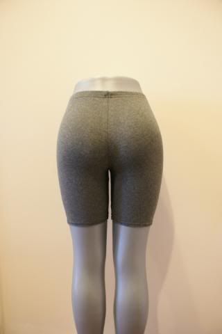 Gray Spandex Biker Shorts Leggings Stretch Elastic M