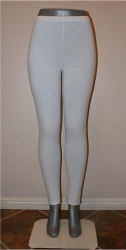 WHITE PANT LEGGINGS STRETCH WORKOUT TIGHTS S, M, L, XL, 2X. 3X PLUS 