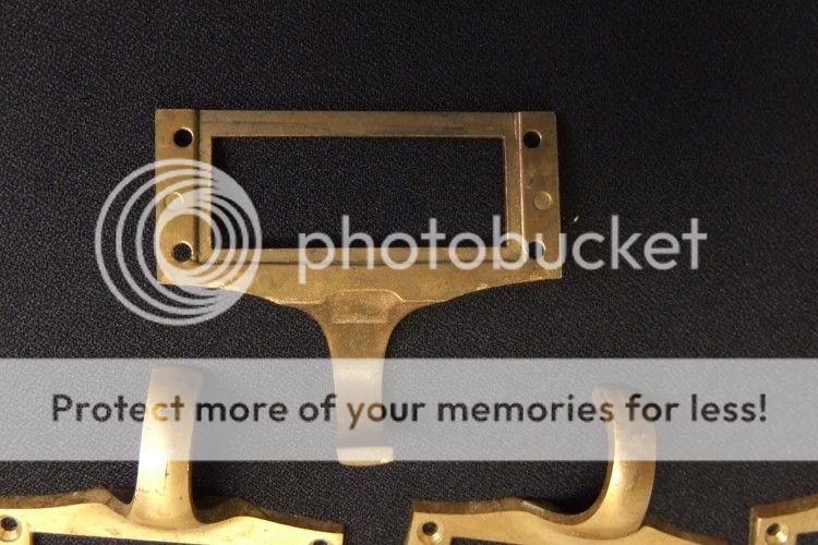 10 Heavy Cast Brass Library Card Rolltop Desk File Drawer Label Holders Pulls