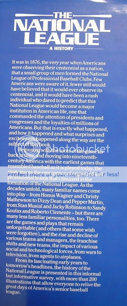 NATIONAL / AMERICAN LEAGUE BASEBALL HISTORY BOOKS 2VOL  