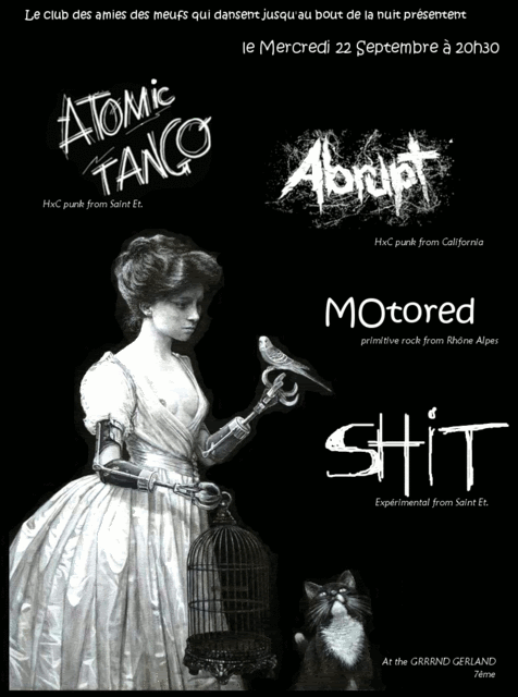 22/09 - ABRUPT + MOTORED + SHIT + ATOMIC TANGO Affiche-1