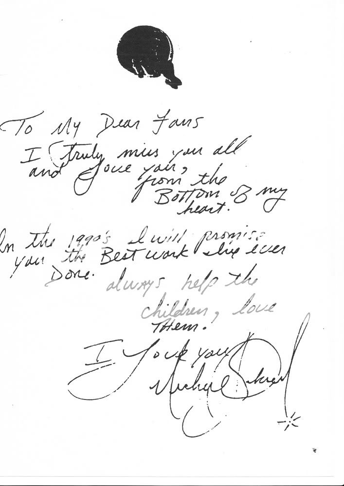 Bilhetes de Michael escrito para os fãs. Atualizado# Bilhete aos fãs do Brasil. IMG_0003