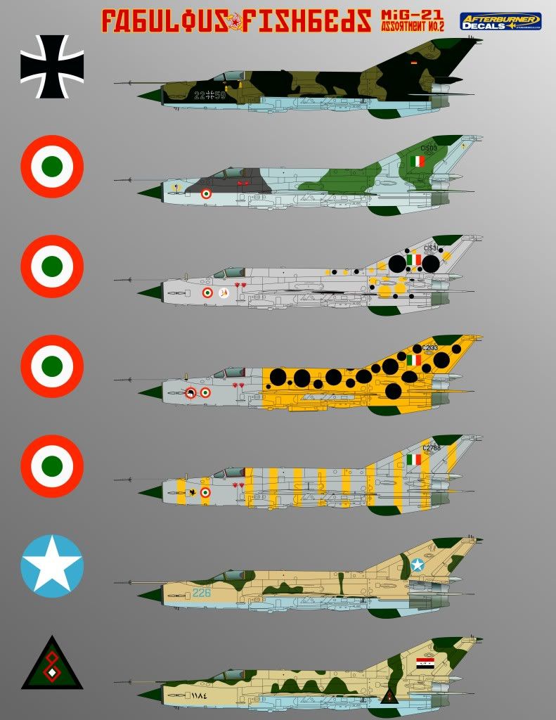 1/48 MiG-21 Decals From Afterburner - Aircraft Cold War - Britmodeller.com