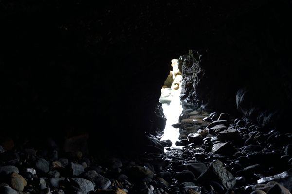 A snapshot of another entrance at Pirate's Cave in Dana Point, CA...on April 20, 2019.