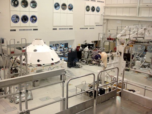 Mars 2020 flight hardware on display inside the Spacecraft Assembly Facility at NASA's Jet Propulsion Laboratory near Pasadena, California...during Explore JPL on May 18, 2019.