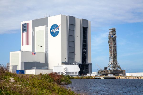 After spending a couple of months undergoing testing out at Launch Complex 39B, the Mobile Launcher returns to the Vehicle Assembly Building at NASA's Kennedy Space Center in Florida...on December 20, 2019.