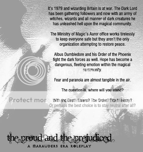 THE PROUD & THE PREJUDICED ! [Marauders Era] Advertising