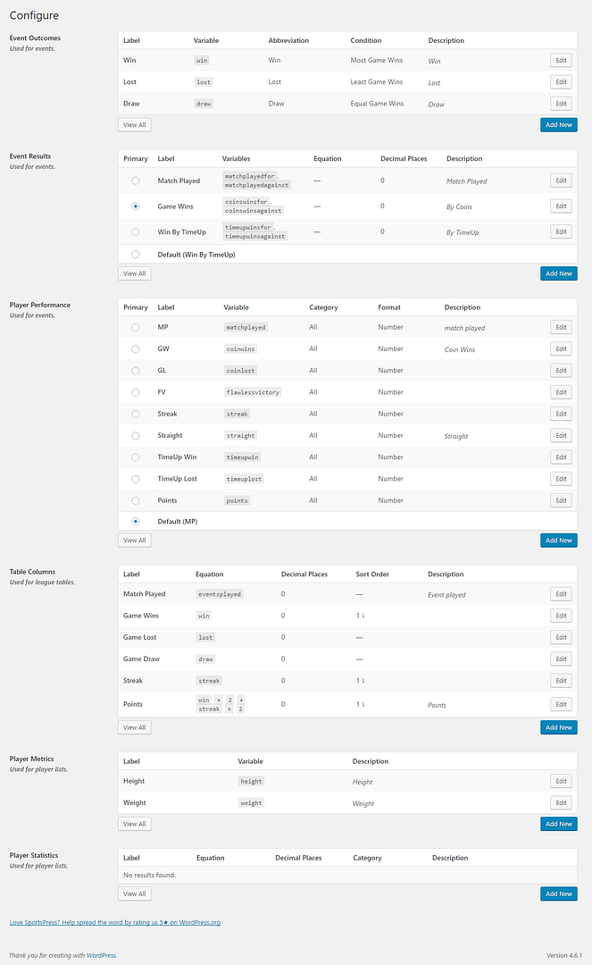 Configure