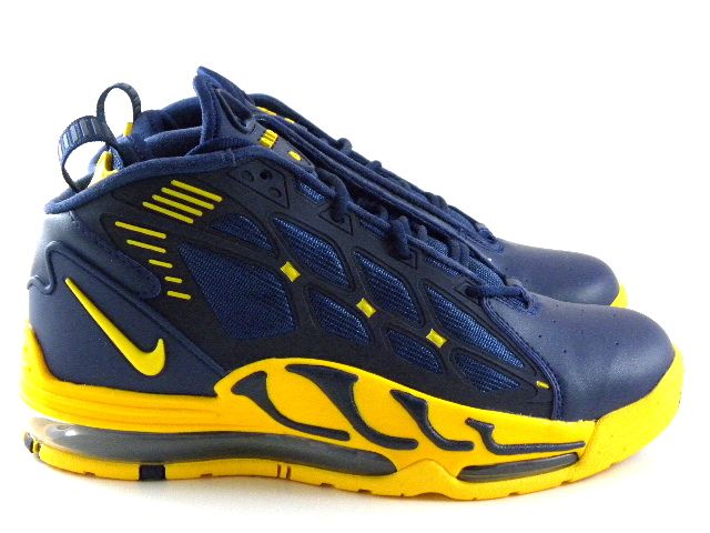 Nike Air Max Pillar Michigan Navy Blue/Yellow Basketball Men Shoes ...