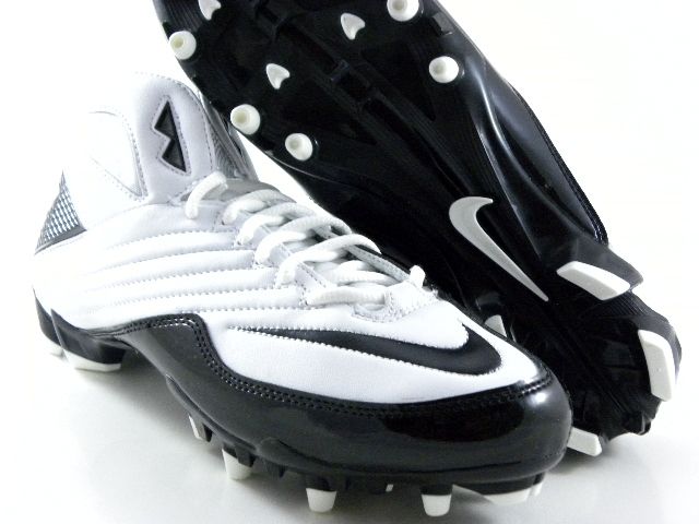 Nike Super Speed TD 3/4 White/Black Football Cleats Men Shoes 396254 101