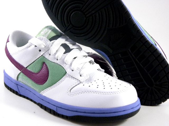 Nike Dunk Low White/Berry Purple/Green Women Wmns 7  