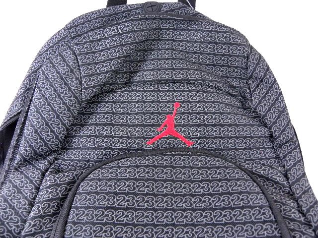 New Nike Jordan 23 Pattern Black/Red Book Bag Back Pack  