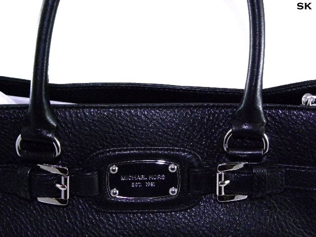 New MICHAEL Michael Kors Womens Black Hamilton East/West Satchel 