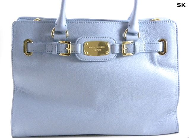 New MICHAEL Michael Kors Womens Light Blue Hamilton East/West Satchel 