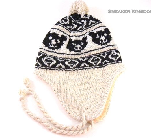 New Kids White Fleece Earflap Beanie Winter Snow Hat