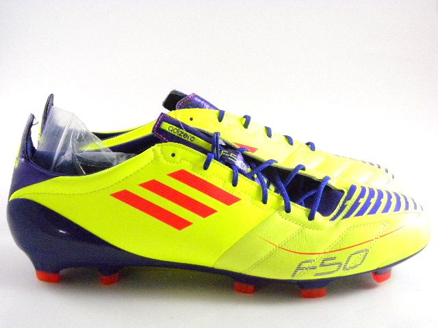 Adidas F50 Adizero Fg Neon Yellow Leather Soccer Futball Cleats Boots ...