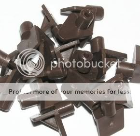 5mm Brown Nylon Shelf Supports - 50 Pack For Adjustable Shelving In Cabinets