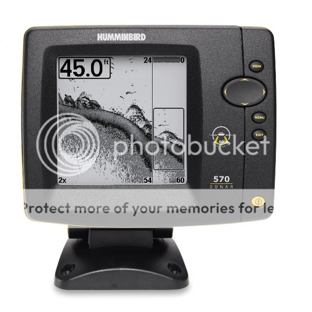 Humminbird Fish Finder Fishing Boat Sportsman 570 5 Mono LCD Dual