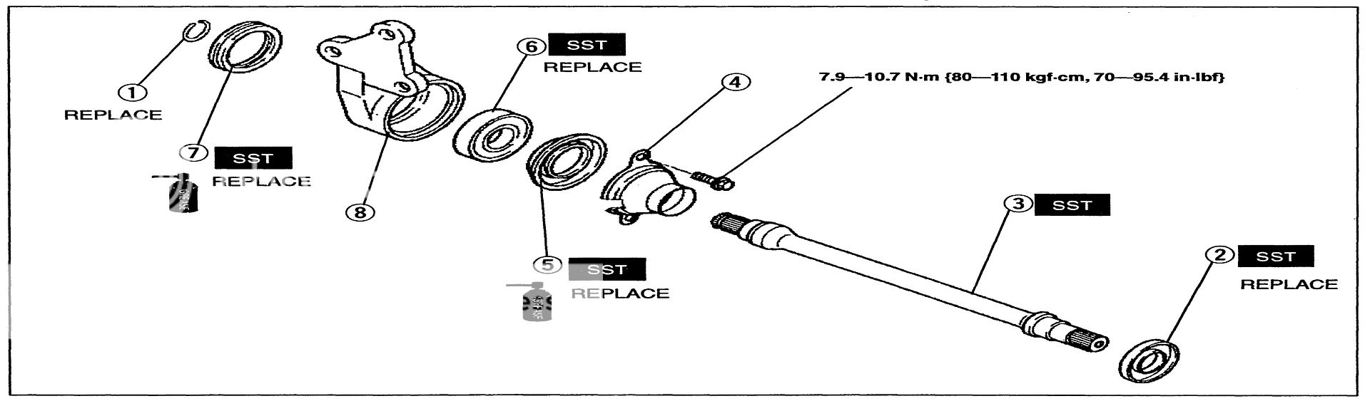 Ford probe cv joint shaft 94 passenger diagram #3