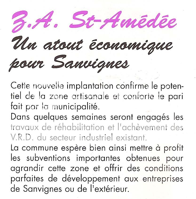 Histoire contemporaine de notre commune : Année 1997 Amedee