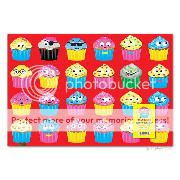 CUPCAKE GIFT WRAP Wrapping Paper Gag Gifts Novelty  