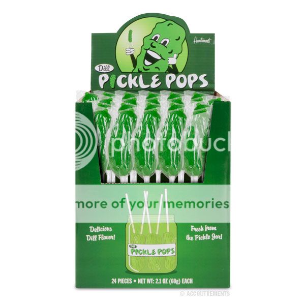 DILL PICKLE POPS Pickle Flavored Suckers Lollipop Gag Gifts Party 