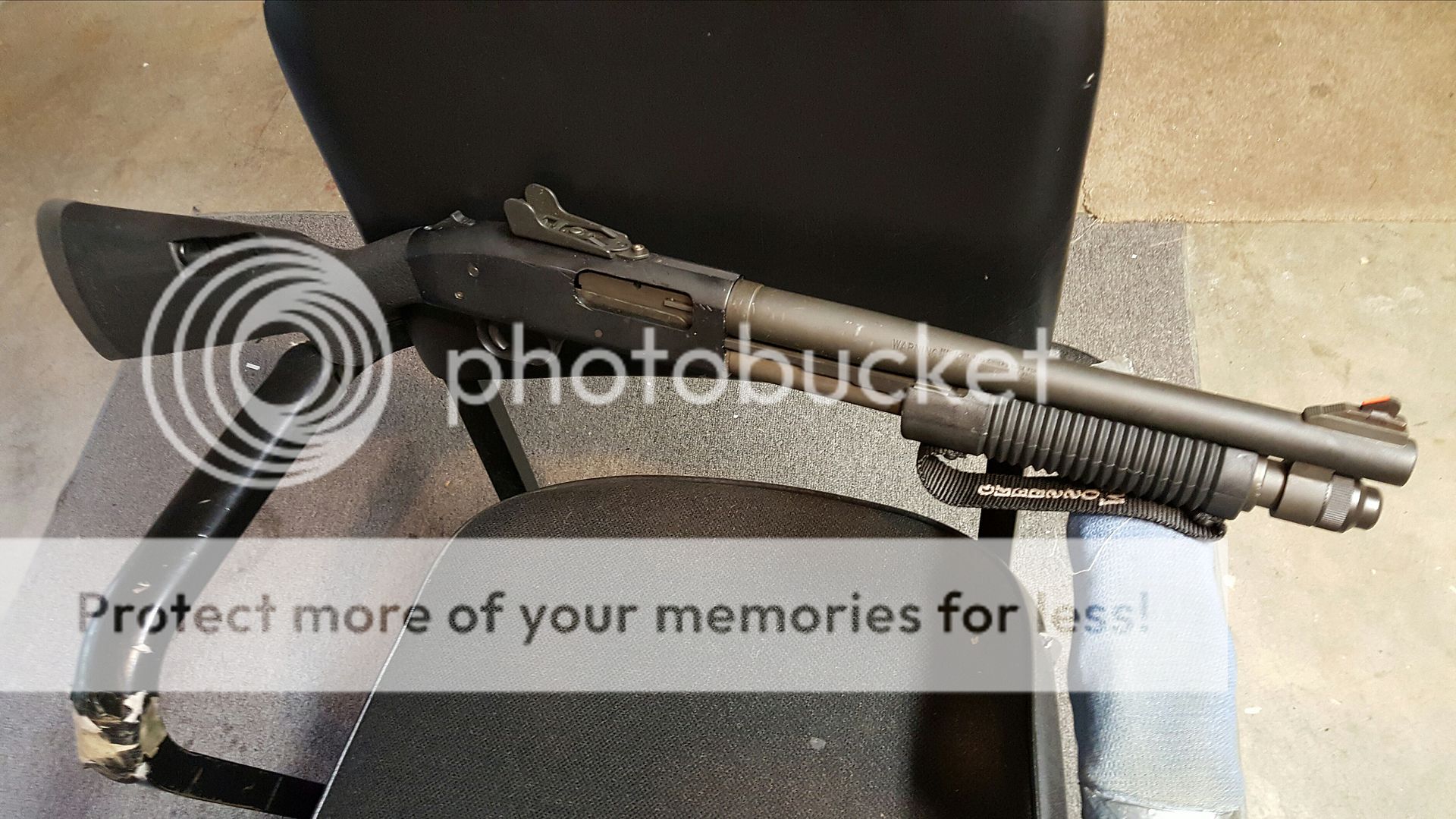 Mossberg 590 Short Barrel Shotgun forend conversion with strap from a ...