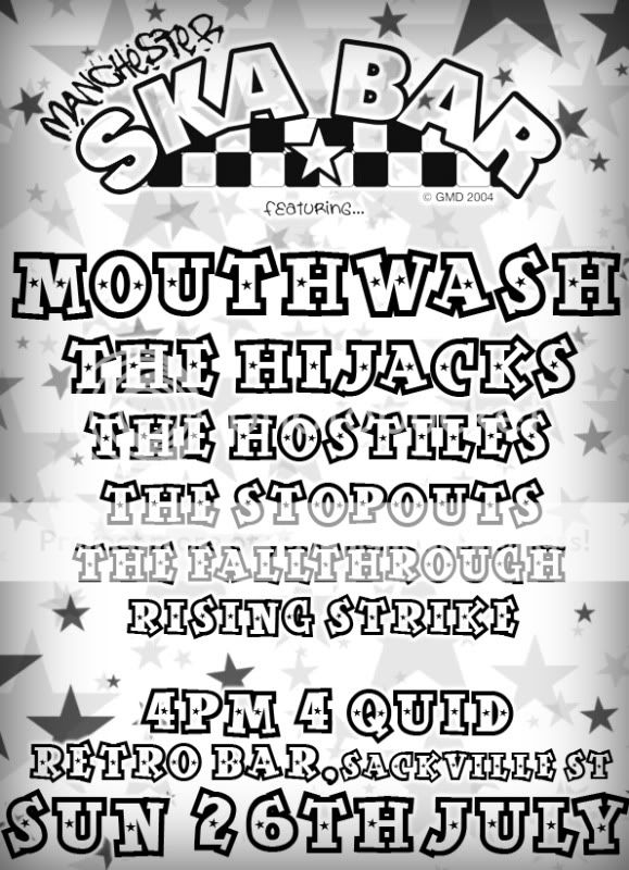MOUTHWASH, The Hijacks, The Hostiles + more - Manchester, Sunday 25th July JulySkaBar-2